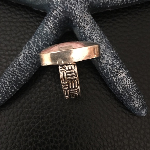 Handmade Sterling Silver & Rhodochrosite ring! Sz 7 Stamped 925 OOAK - Picture 4 of 5